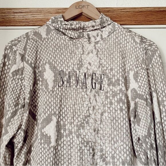 Forever 21 Plus Size Snake Print Bodysuit Savage - Picture 4 of 13